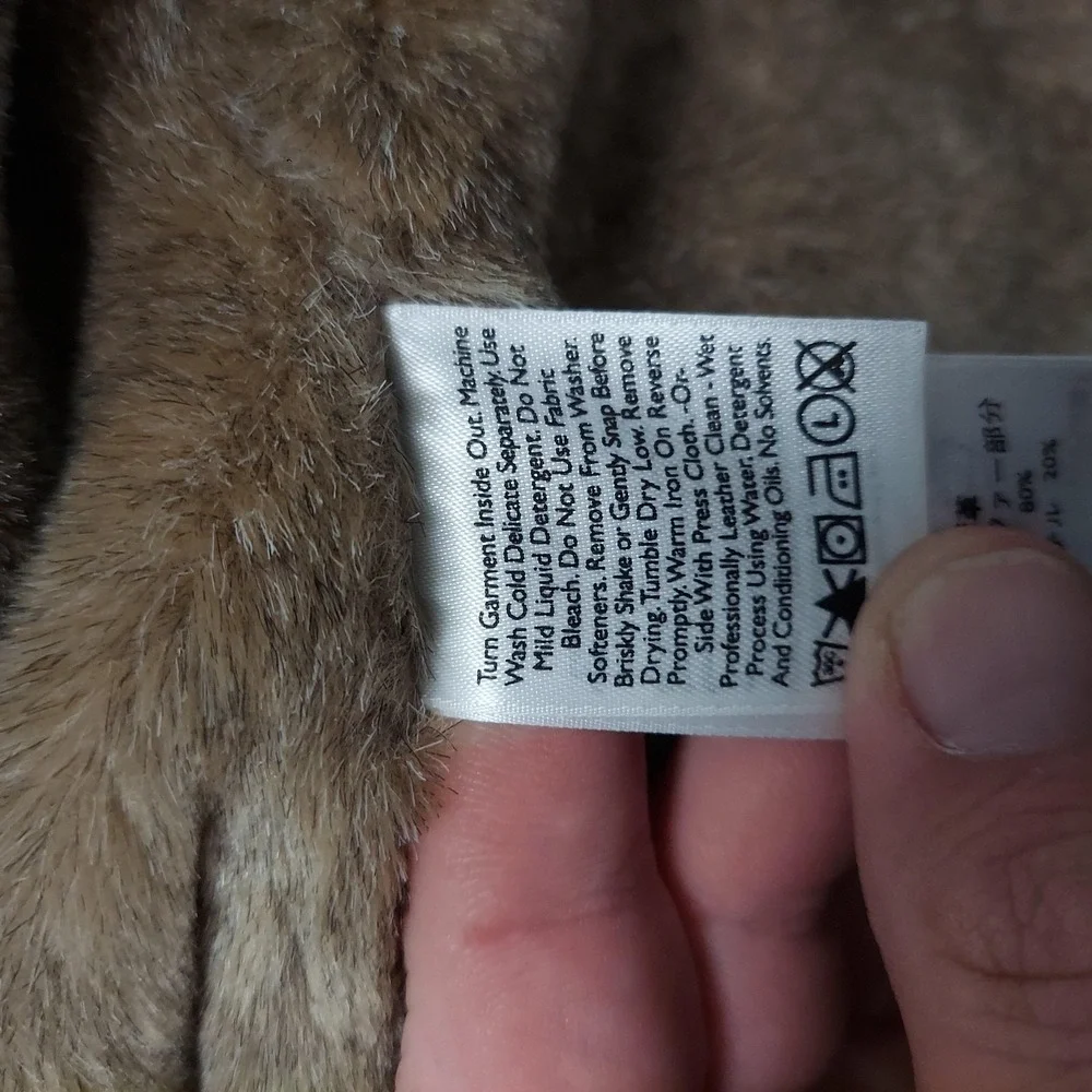 Eddie‎ Bauer Vest Womens XS Brown Seattle Suede Faux Fur Lined Genuine Leather